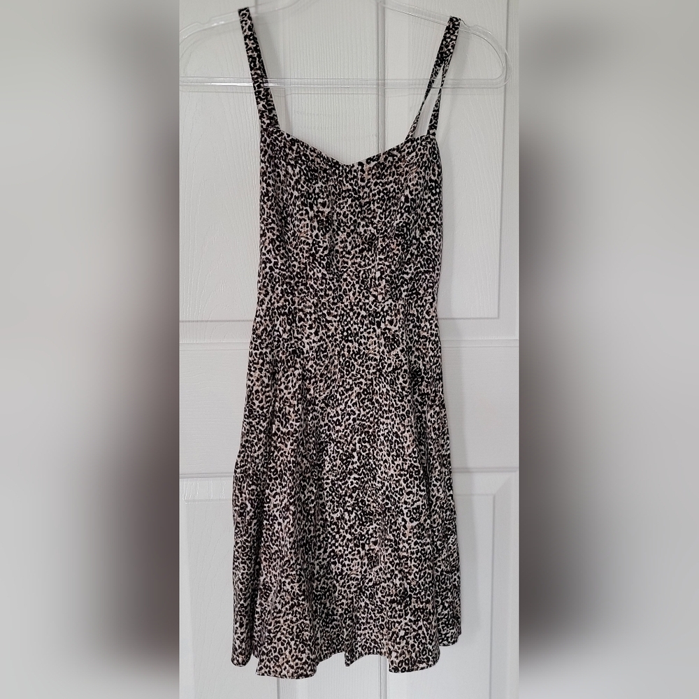 Old Navy Leopard Print Mini Dress in Beige and Black